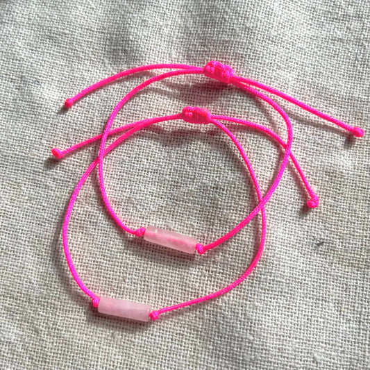 Self Love Cord Bracelet - Rose Quartz