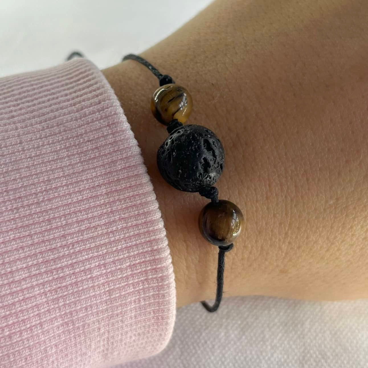 Guardian Cord Bracelet - Lava Stone