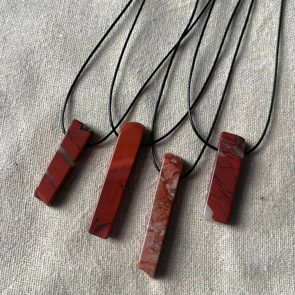 Meditation Pendant - Red Jasper