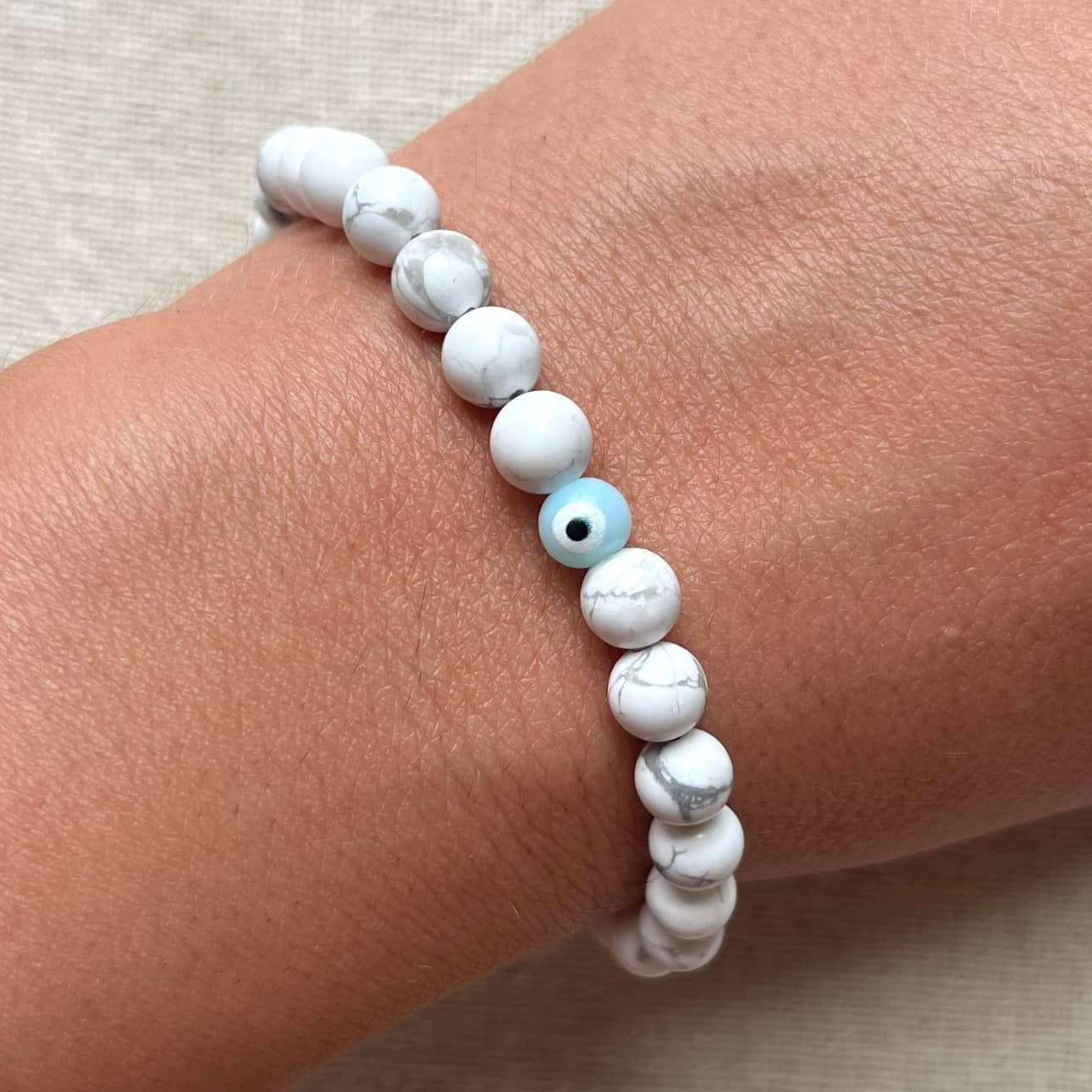 Protection Evil Eye Bracelet - Howlite