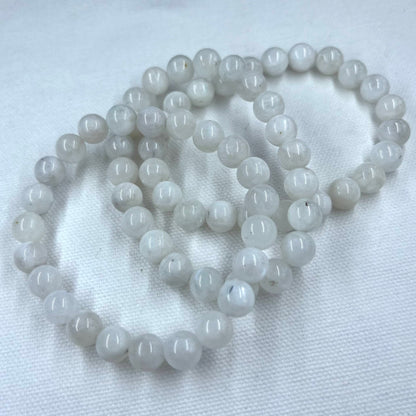 Moonstone 8mm Beaded Bracelet - Intuition