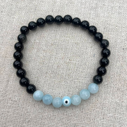 Protection Evil Eye Bracelet - Aquamarine