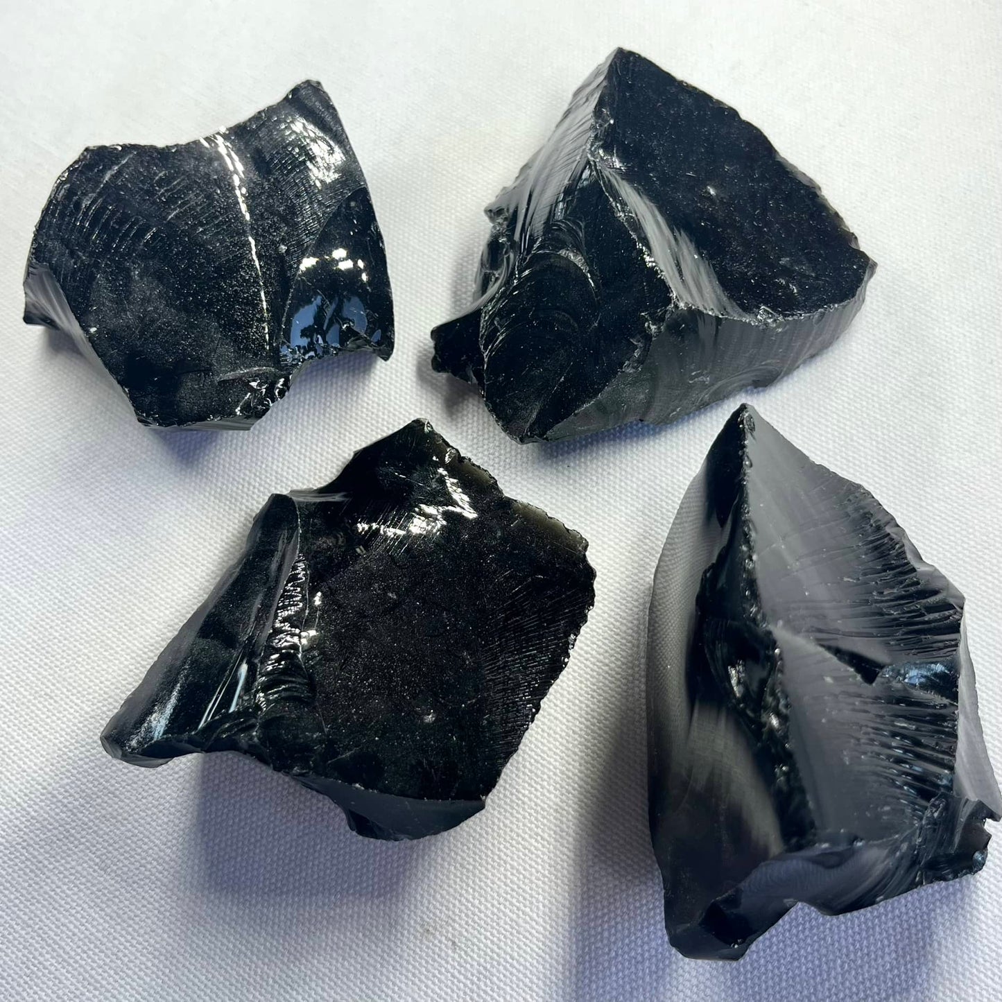 Black Obsidian Raw Crystal - Medium