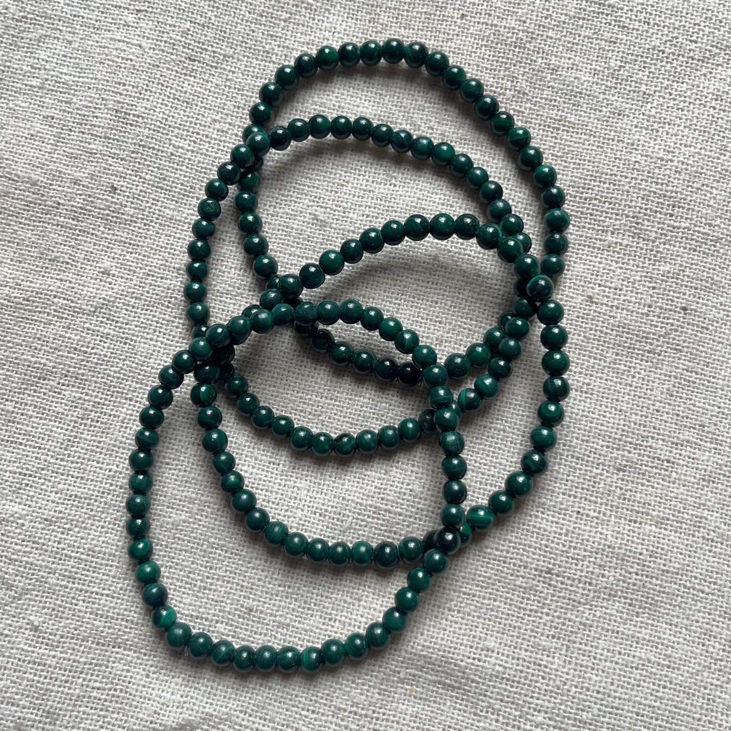 Malachite 4mm Beaded Bracelet - Transformation