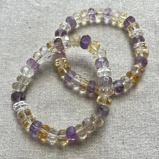 Ametrine 9mm Facet Beaded Bracelet - Harmony