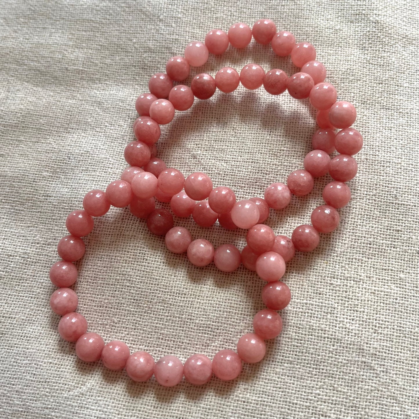 Pink Morganite 8mm Beaded Bracelet - Divine Love