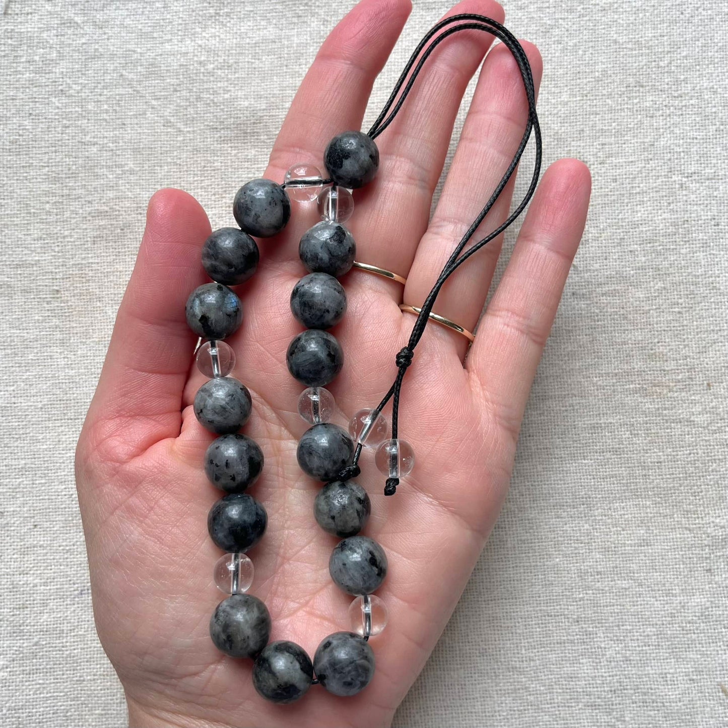 Komboloi Worry Beads - Labradorite & Quartz