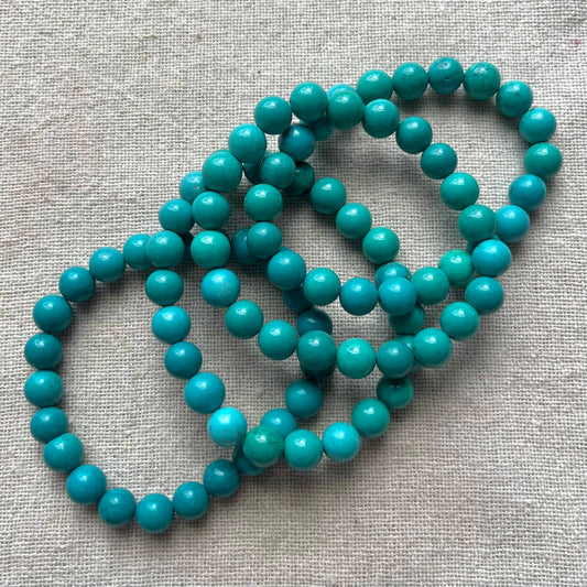 Turquoise 8mm Beaded Bracelet - Wisdom