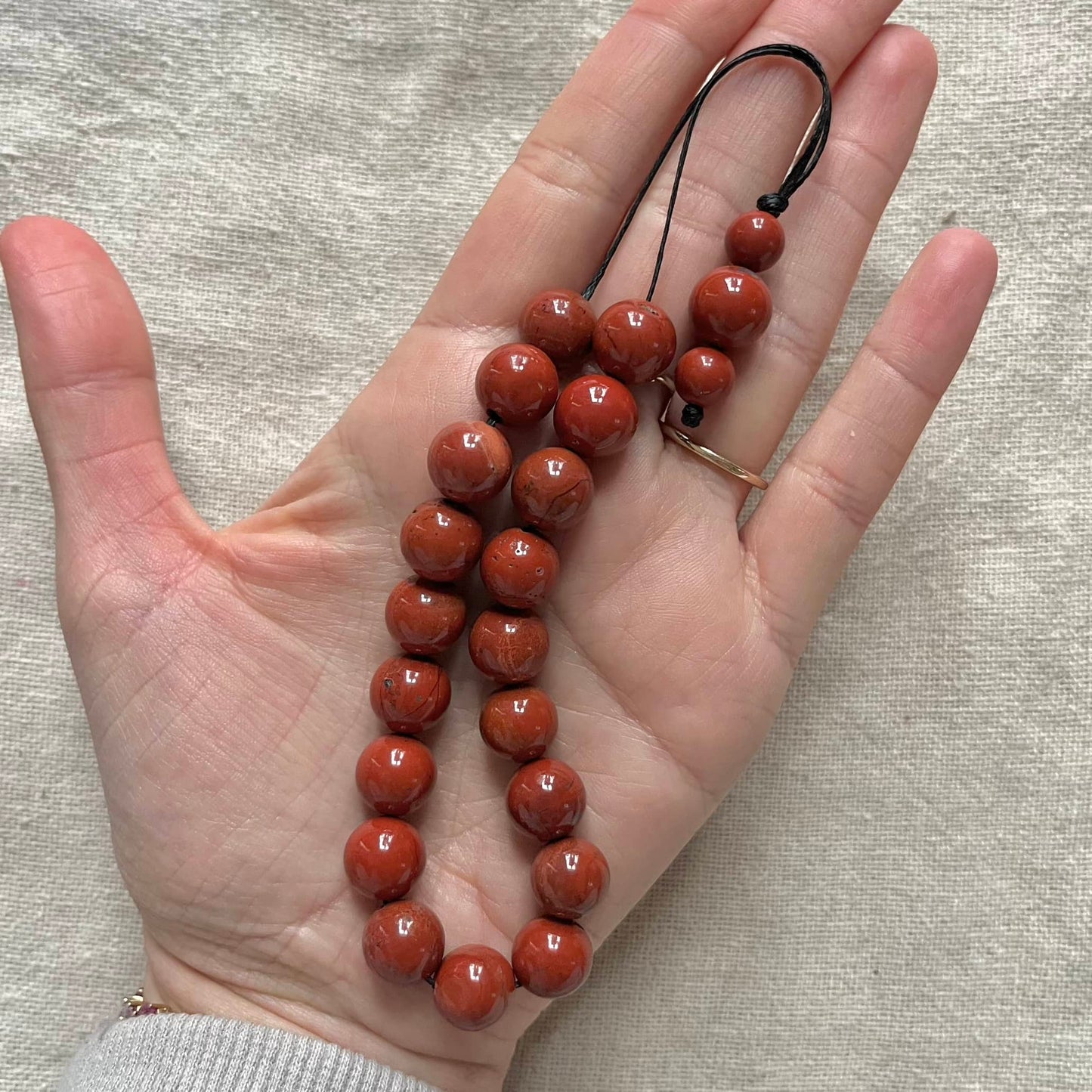 Komboloi Worry Beads - Red Jasper