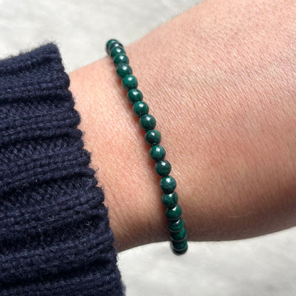 Malachite 4mm Beaded Bracelet - Transformation