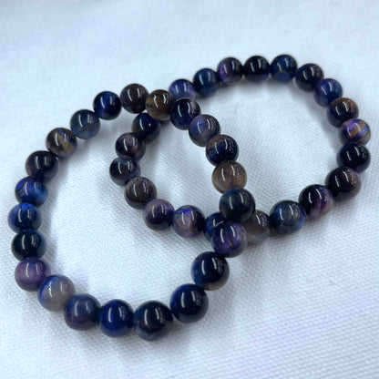 Galaxy Tiger Eye 8mm Beaded Bracelet - Balance