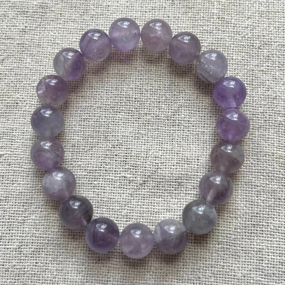 Lavender Amethyst 10mm Beaded Bracelet - Serenity