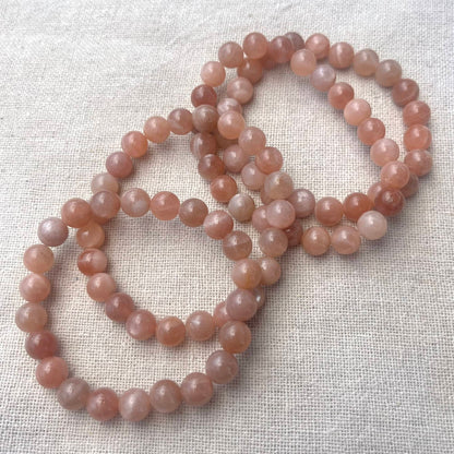 Sunstone 8mm Beaded Bracelet - Positivity