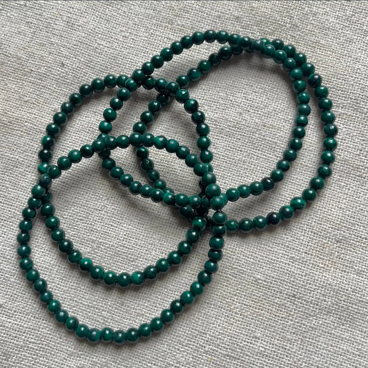 Malachite 4mm Beaded Bracelet - Transformation