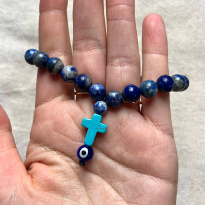 Relaxation Palm Worry Beads - Lapis Lazuli