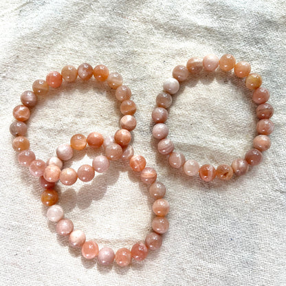 Sunstone 8mm Beaded Bracelet - Radiance