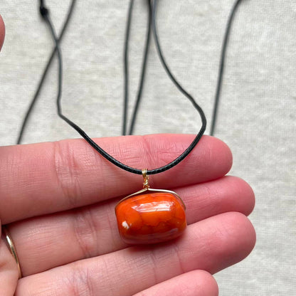 Prosperity Pendant - Red Agate