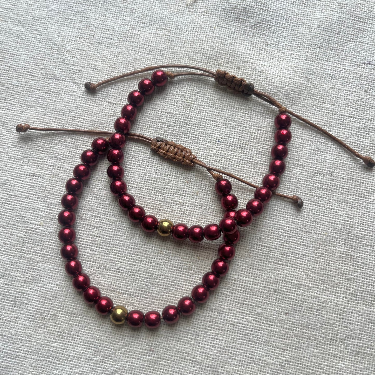 Lucky Red Hematite Cord Bracelet