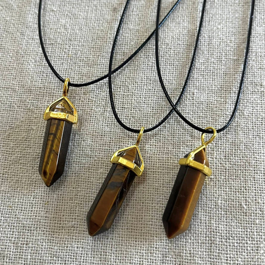 Lithos Point Pendant - Tiger Eye