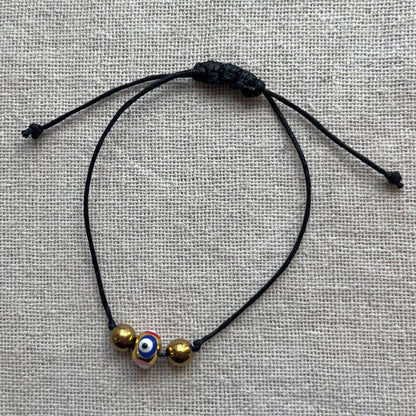 Golden Evil Eye Cord Bracelet