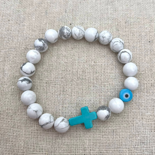 Mati Evil Eye Bracelet - Howlite