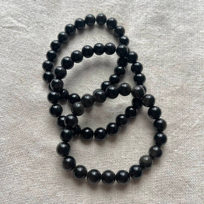 Obsidian 8mm Beaded Bracelet - Protection