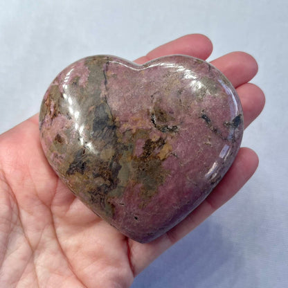 Rhodonite Heart Crystal - Large