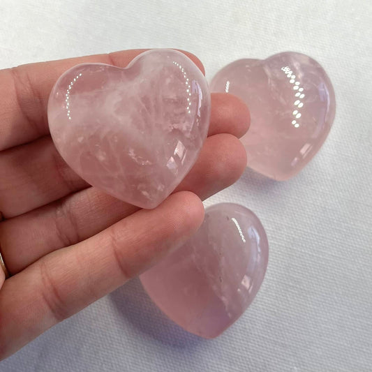 Rose Quartz Heart Crystal - Small