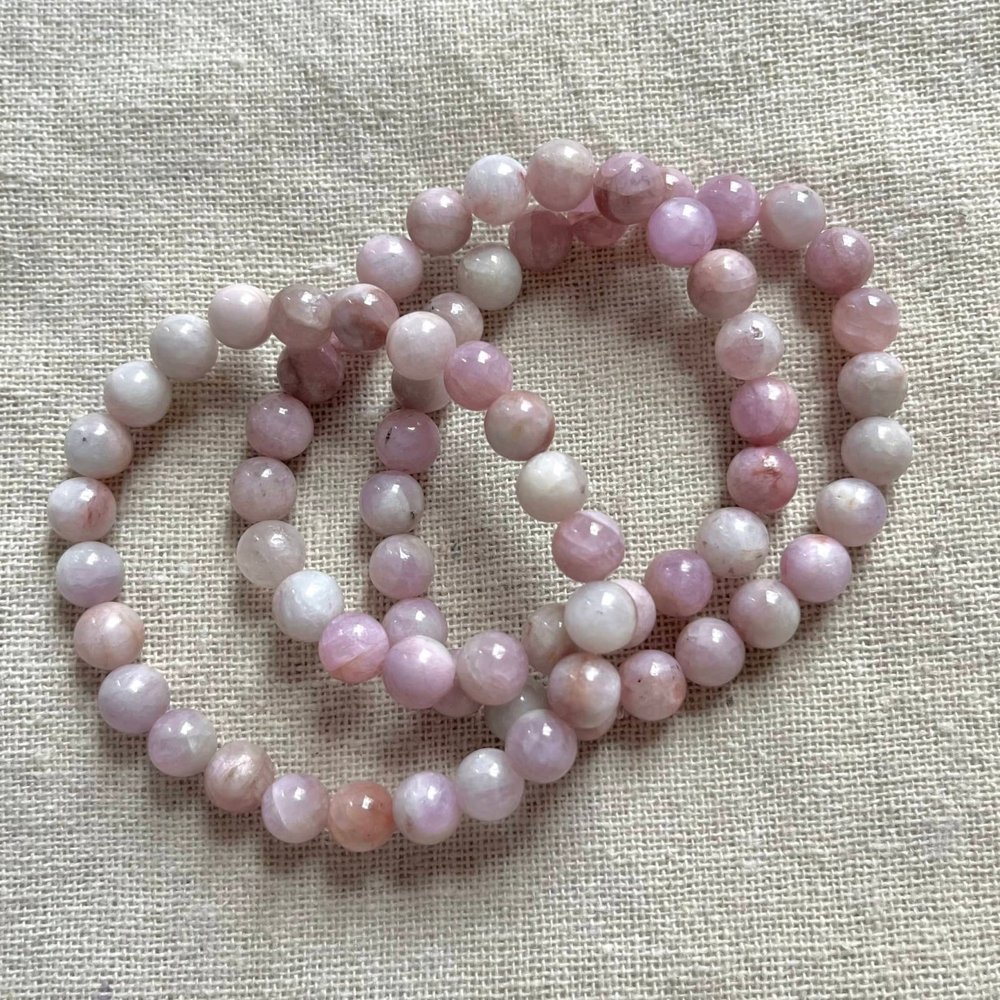 Kunzite 8mm Beaded Bracelet - Emotional Healing