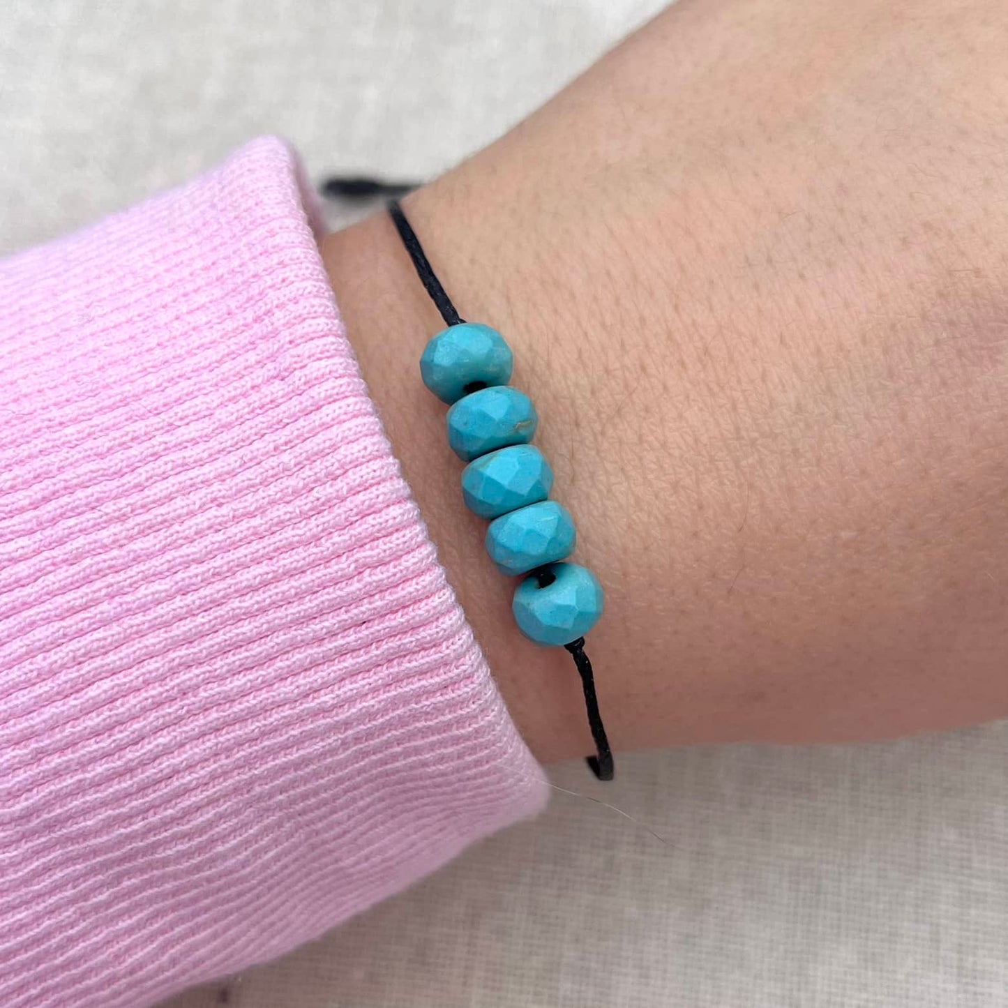 Ancient Wisdom Cord Bracelet - Turquoise