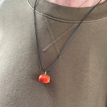 Prosperity Pendant - Red Agate