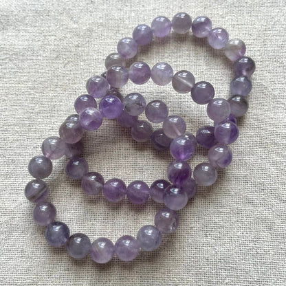 Lavender Amethyst 10mm Beaded Bracelet - Serenity