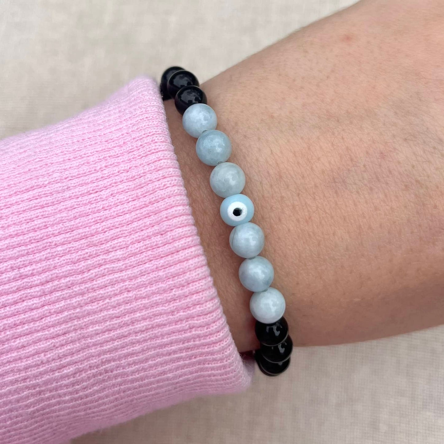 Protection Evil Eye Bracelet - Aquamarine