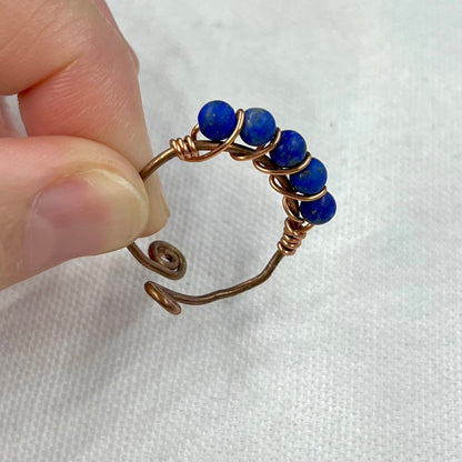 Goddess Isis Ring - Lapis Lazuli