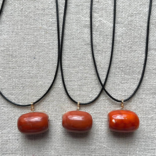 Prosperity Pendant - Red Agate