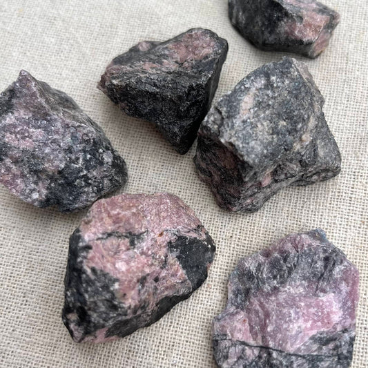 Black Veined Rhodonite Raw Crystal