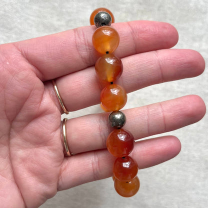 Komboloi Worry Beads - Carnelian & Pyrite