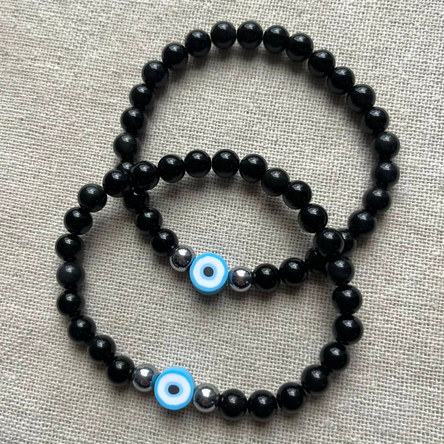 Mystic Protector Evil Eye Bracelet - Obsidian