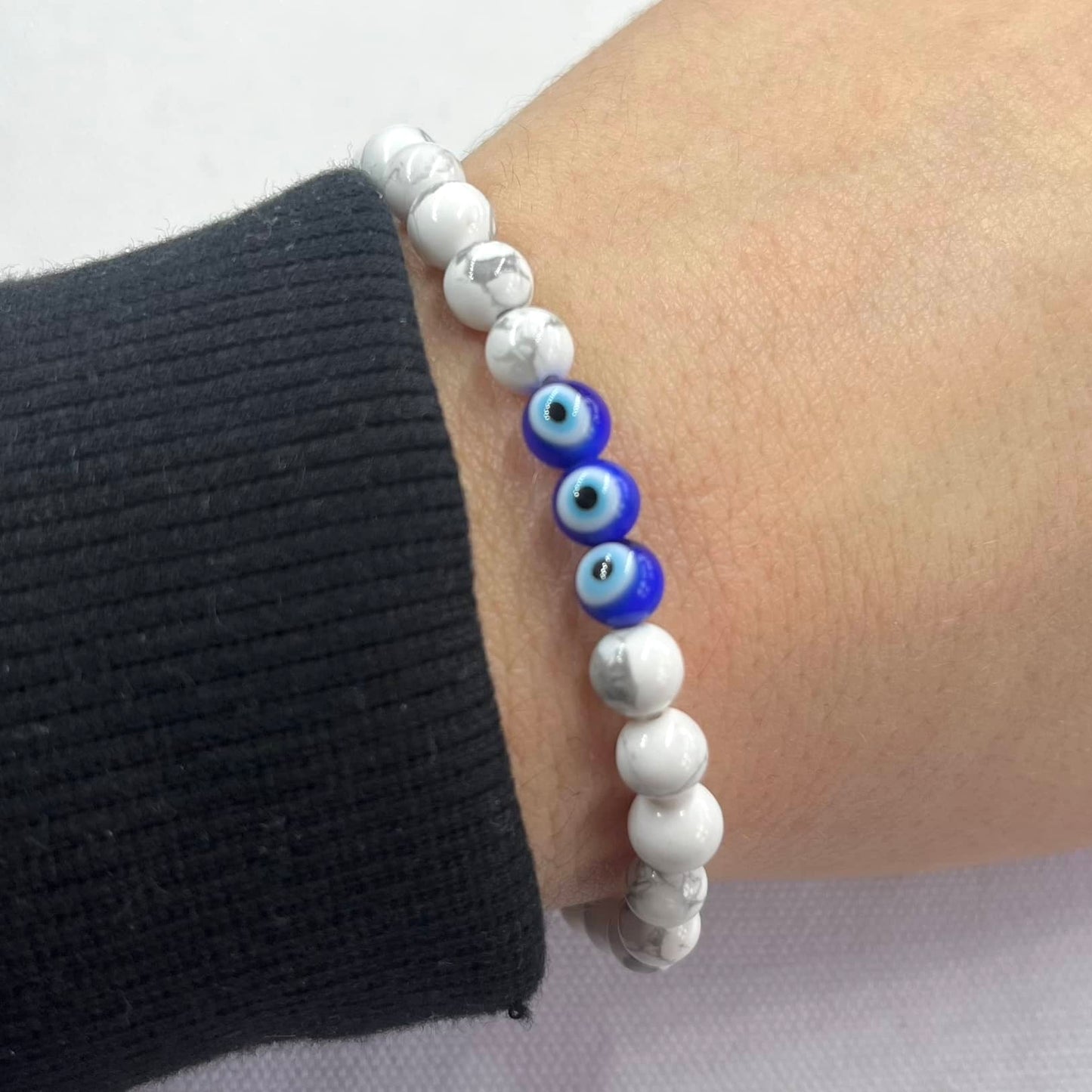 Protection Evil Eye Bracelet - Howlite