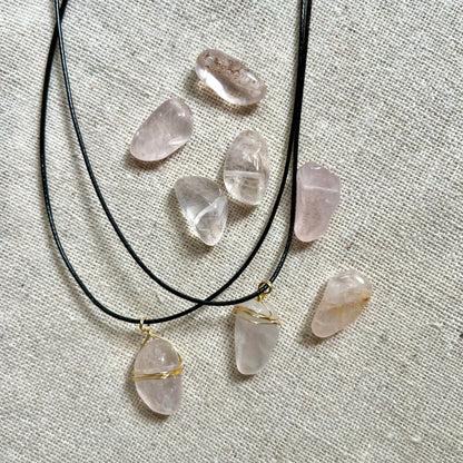 Divinity Pendant - Rose Quartz